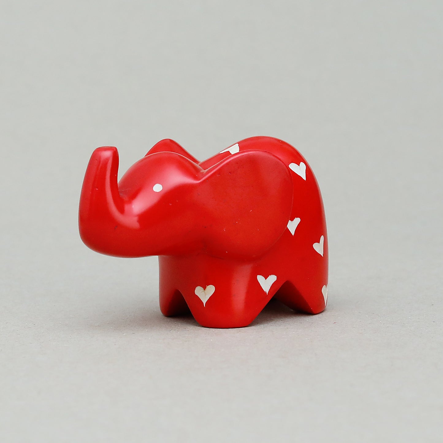 Soapstone Big-Eared Elephant Red (w)