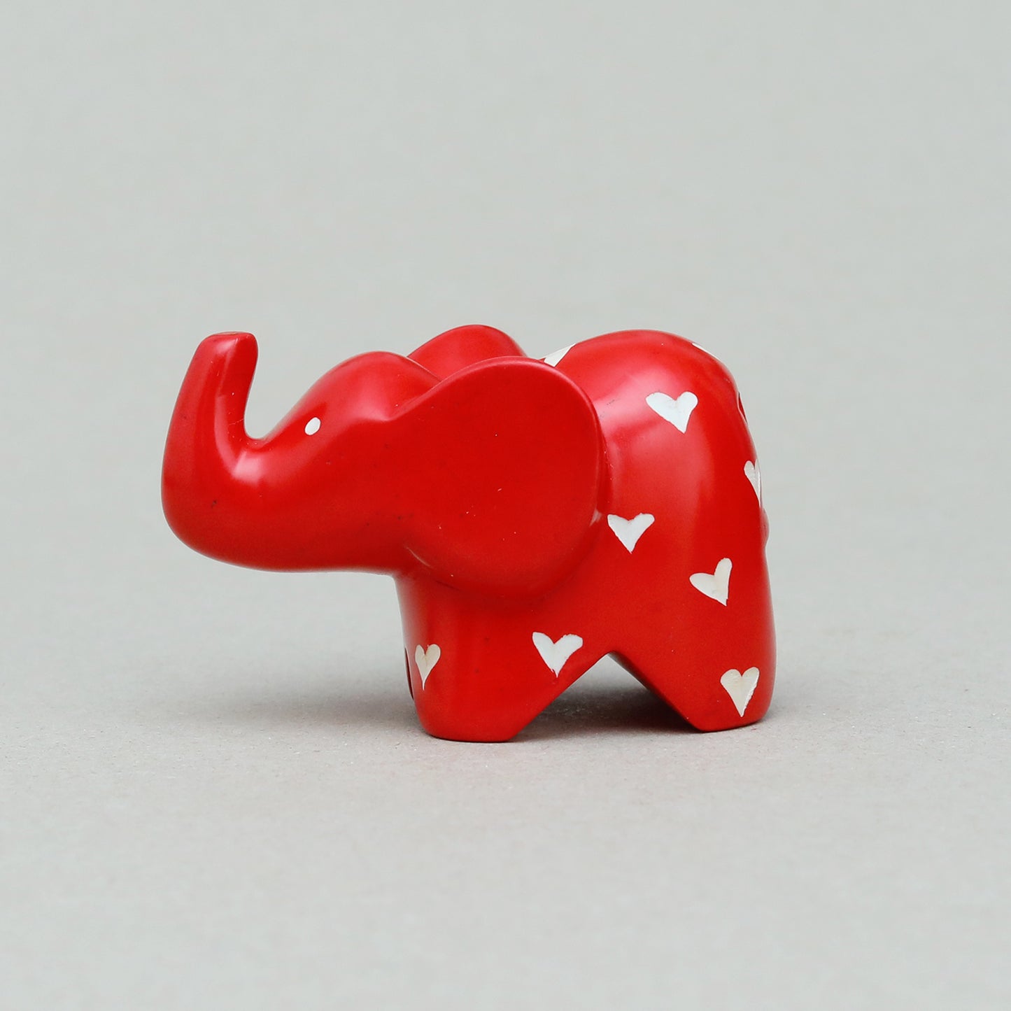 Soapstone Big-Eared Elephant Red (w)