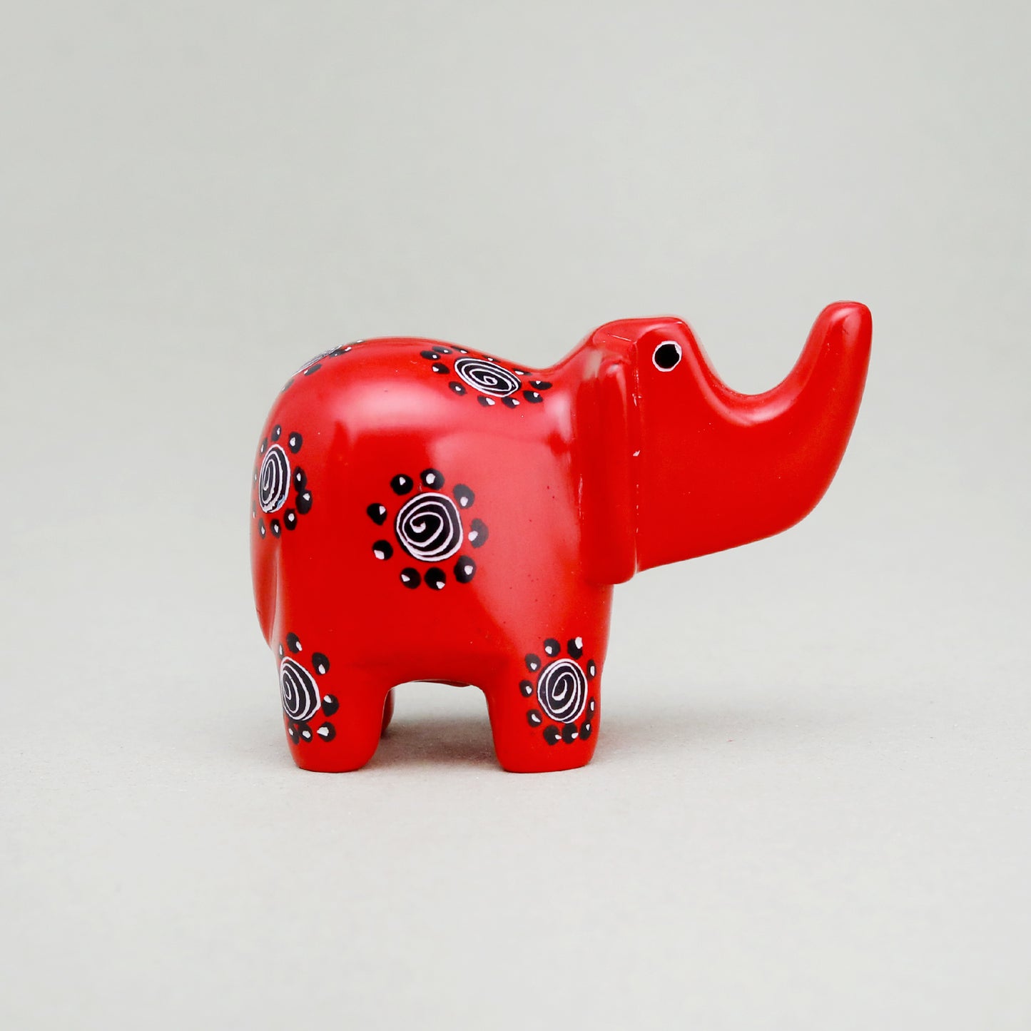 Soapstone Elephant Red