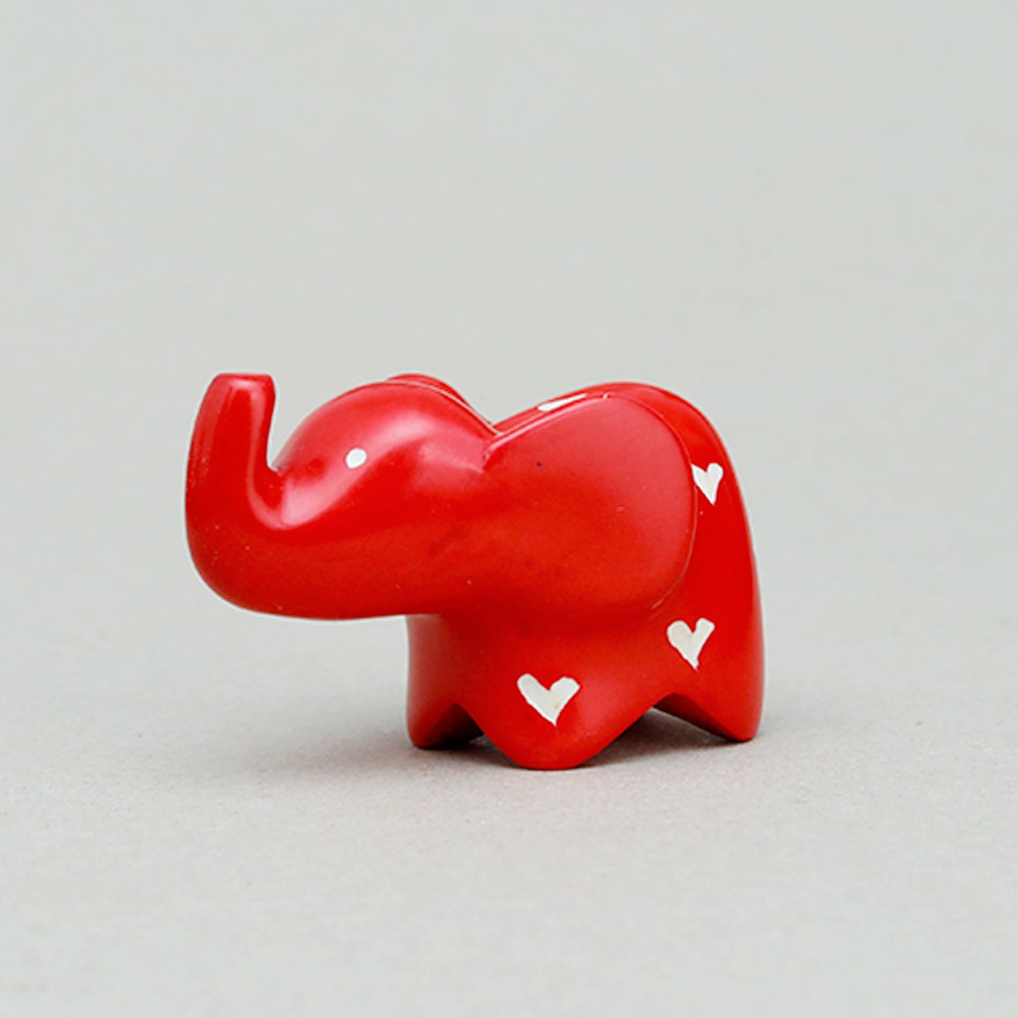 Soapstone Big-Eared Elephant Red (w)
