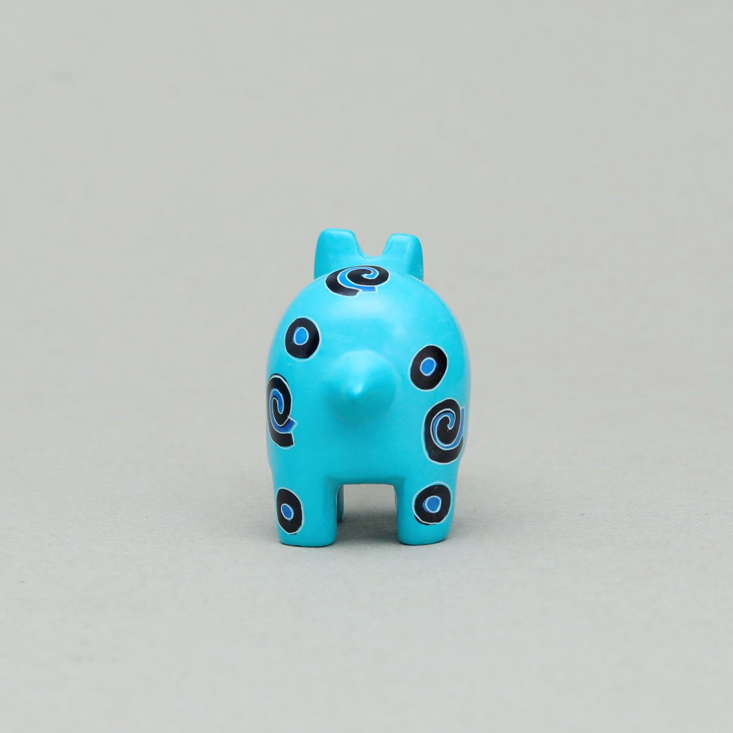 Soapstone Hippo Robin's Egg Blue