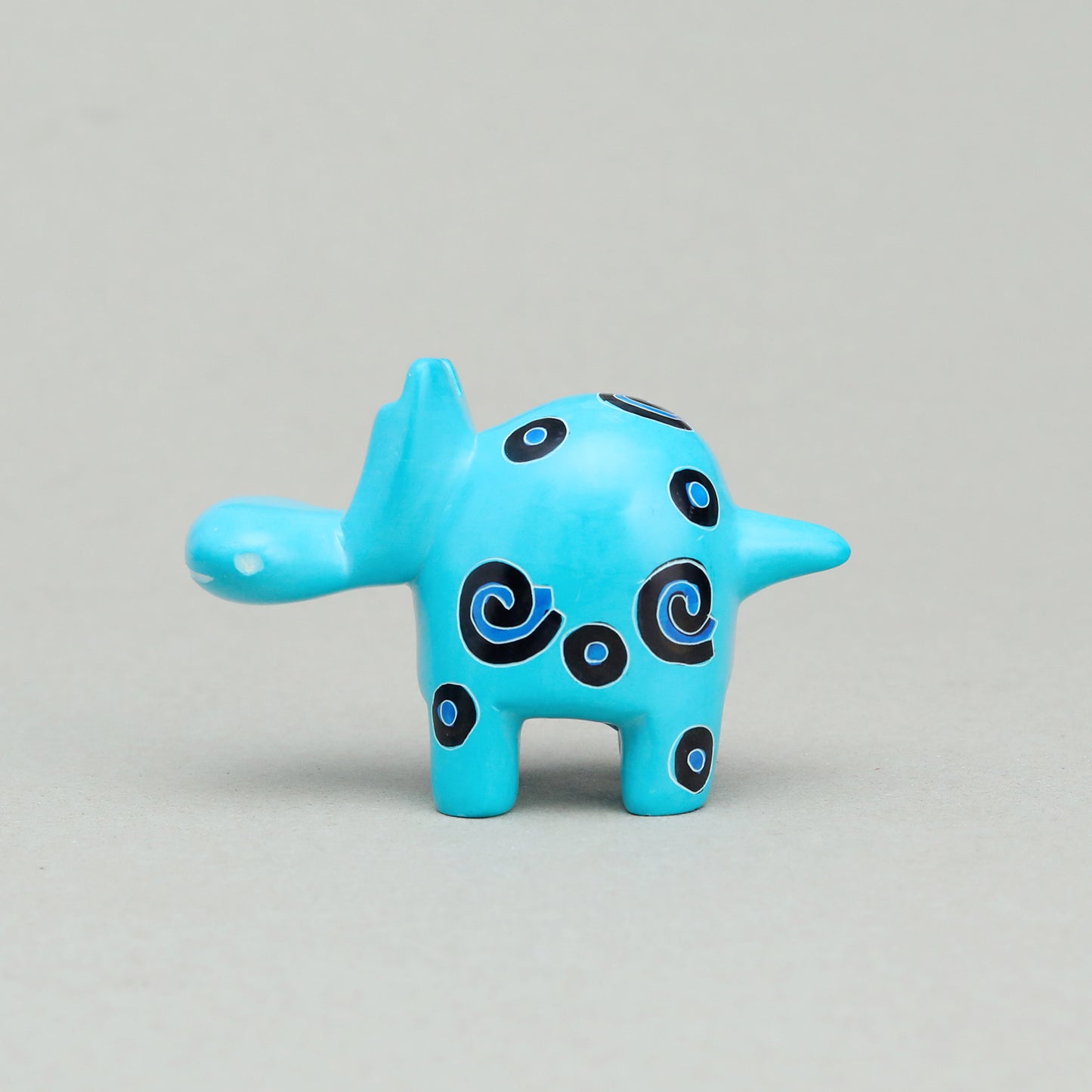 Soapstone Hippo Robin's Egg Blue