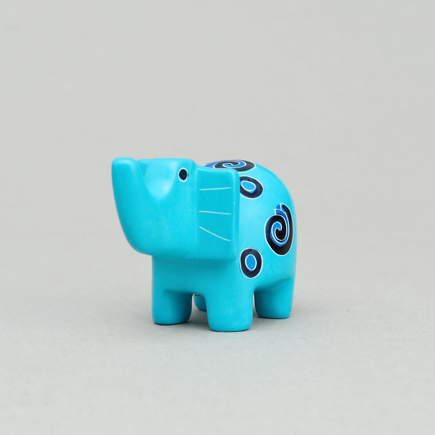 Soapstone Elephant Robin's Egg Blue (w)