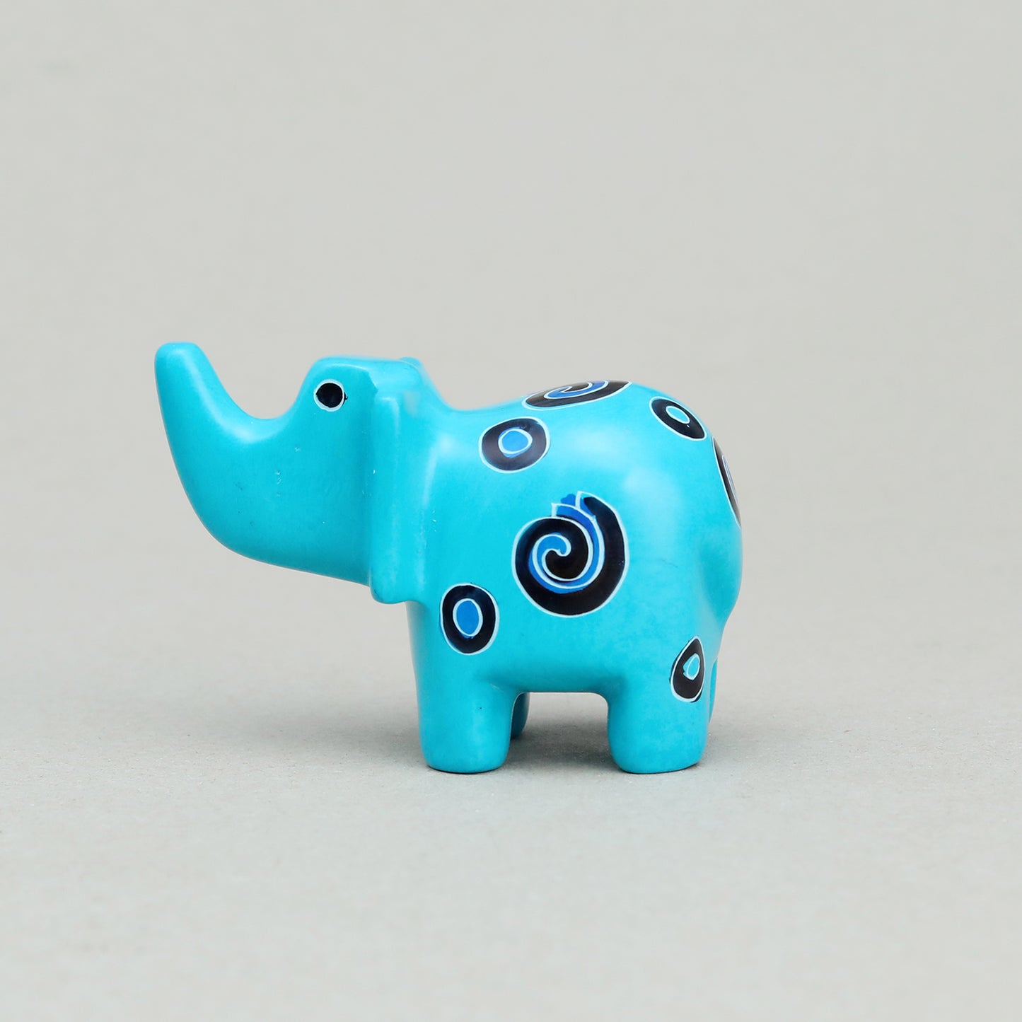 Soapstone Elephant Robin's Egg Blue (w)