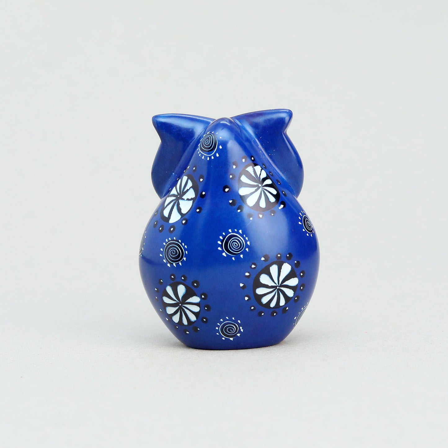 Soapstone Owl Dark Blue