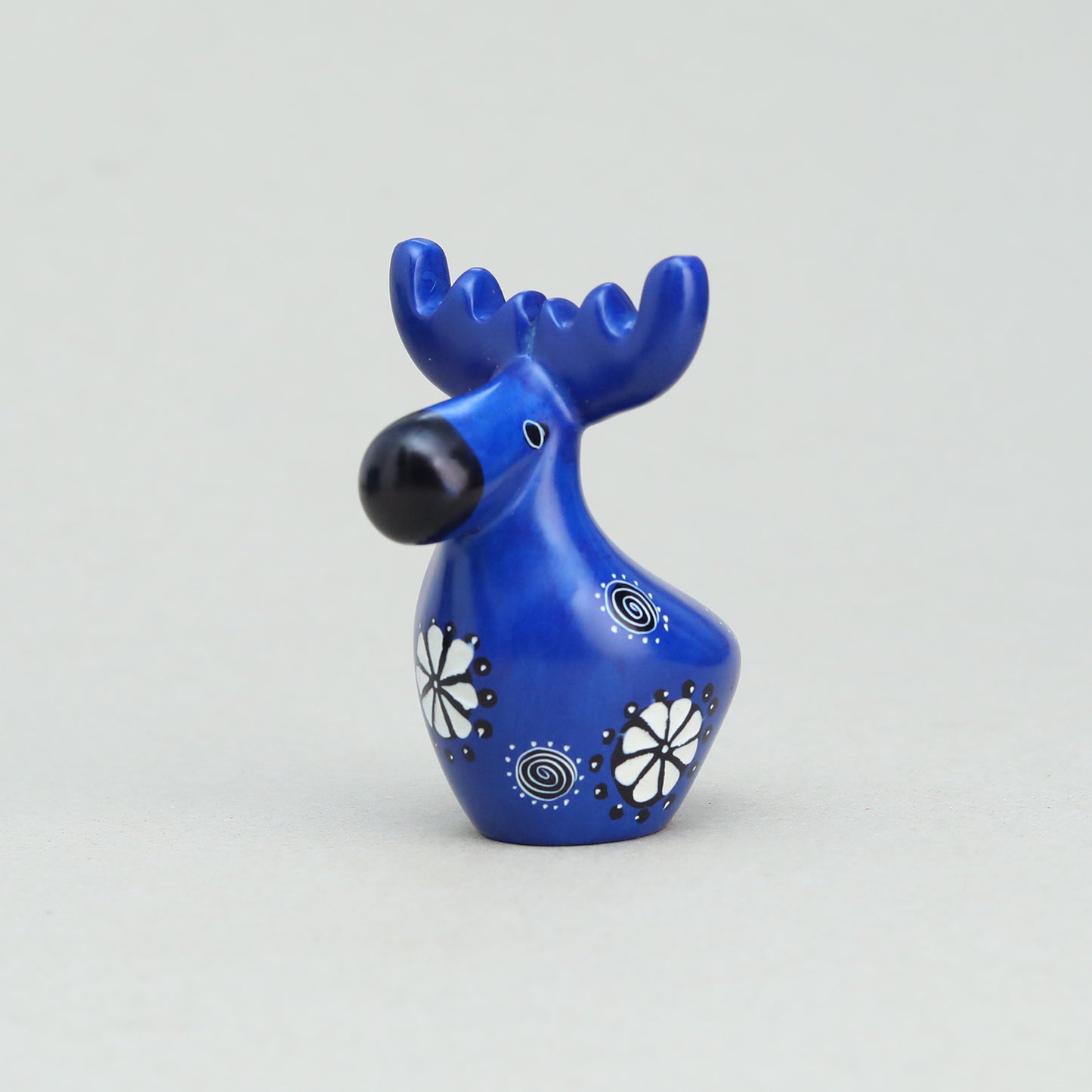 Soapstone Moose Dark Blue
