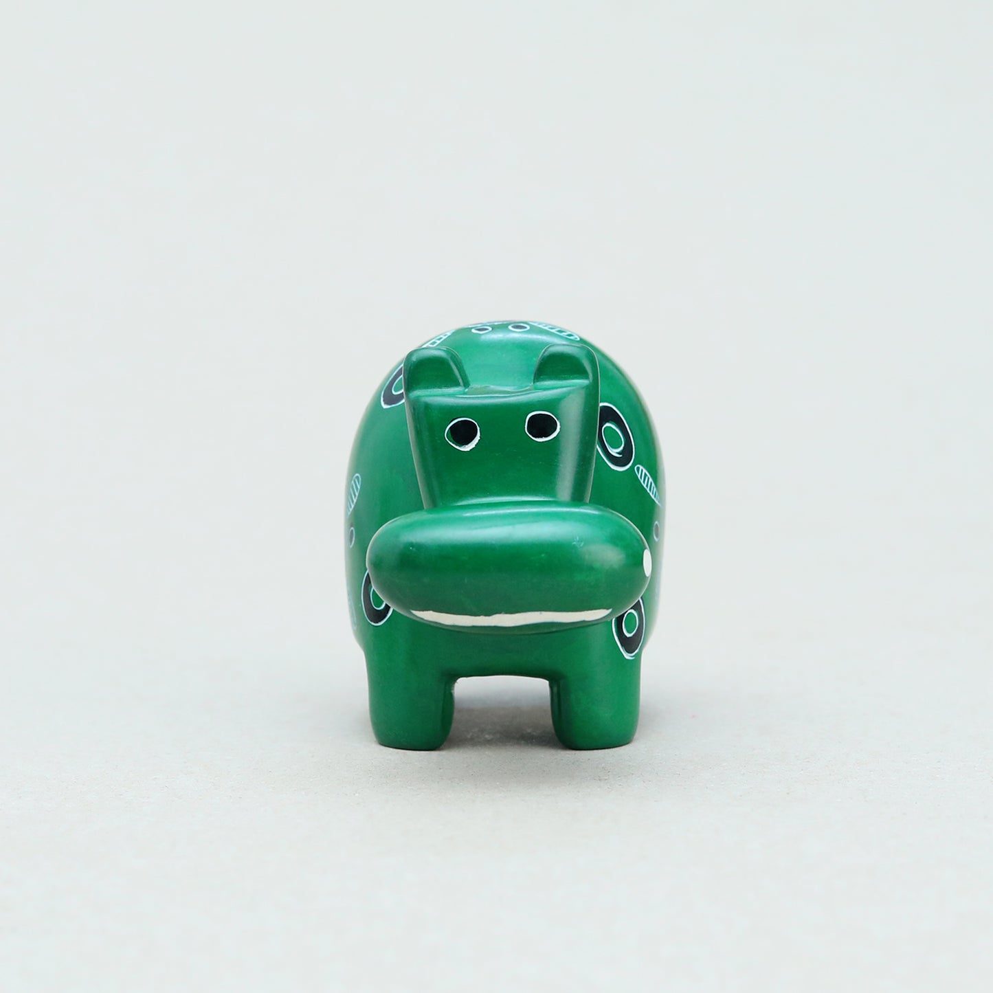 Soapstone Hippo Dark Green