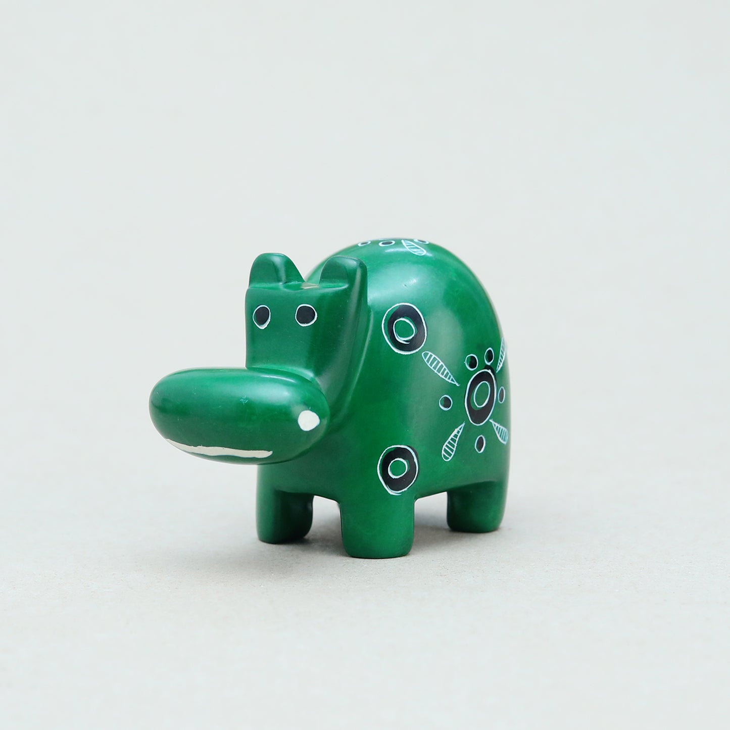 Soapstone Hippo Dark Green