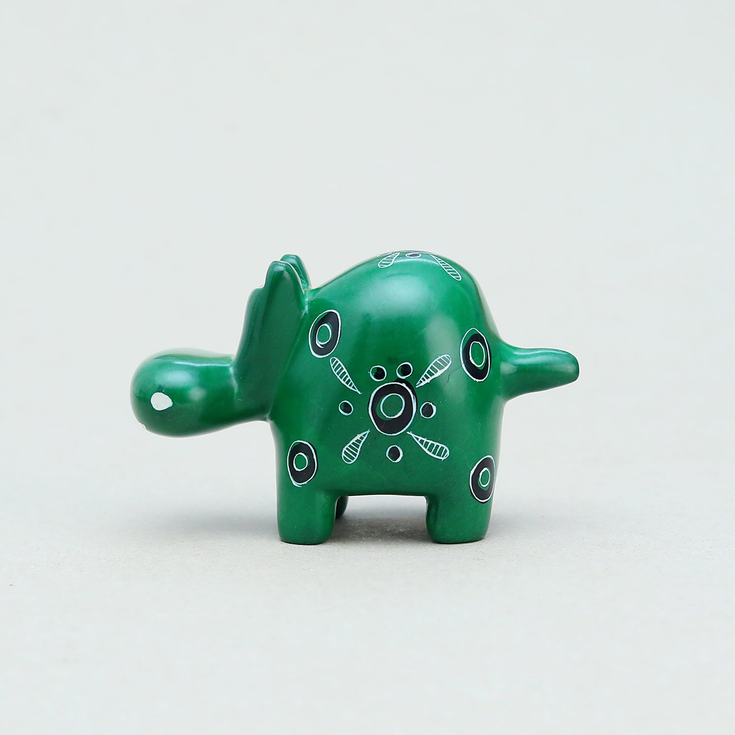 Soapstone Hippo Dark Green