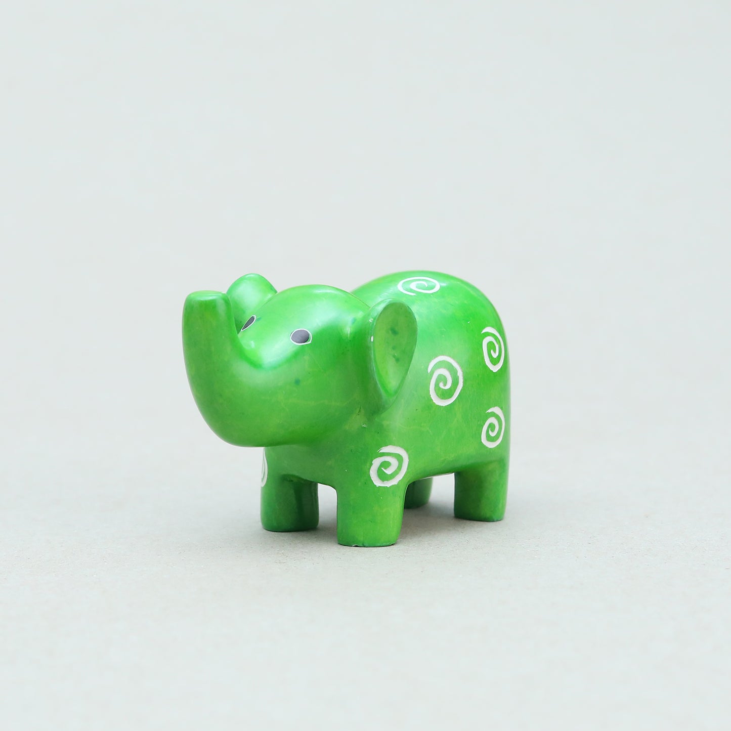 Soapstone Small-Eared Elephant Green (w)