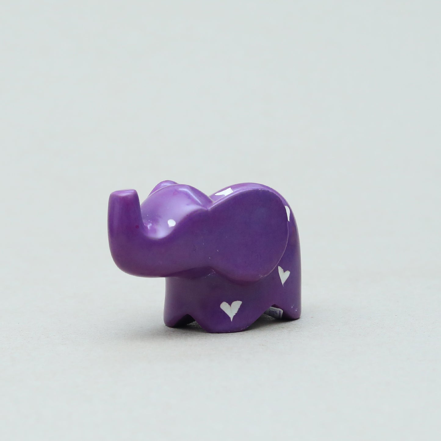 Soapstone Big-Eared Elephant Purple (w)