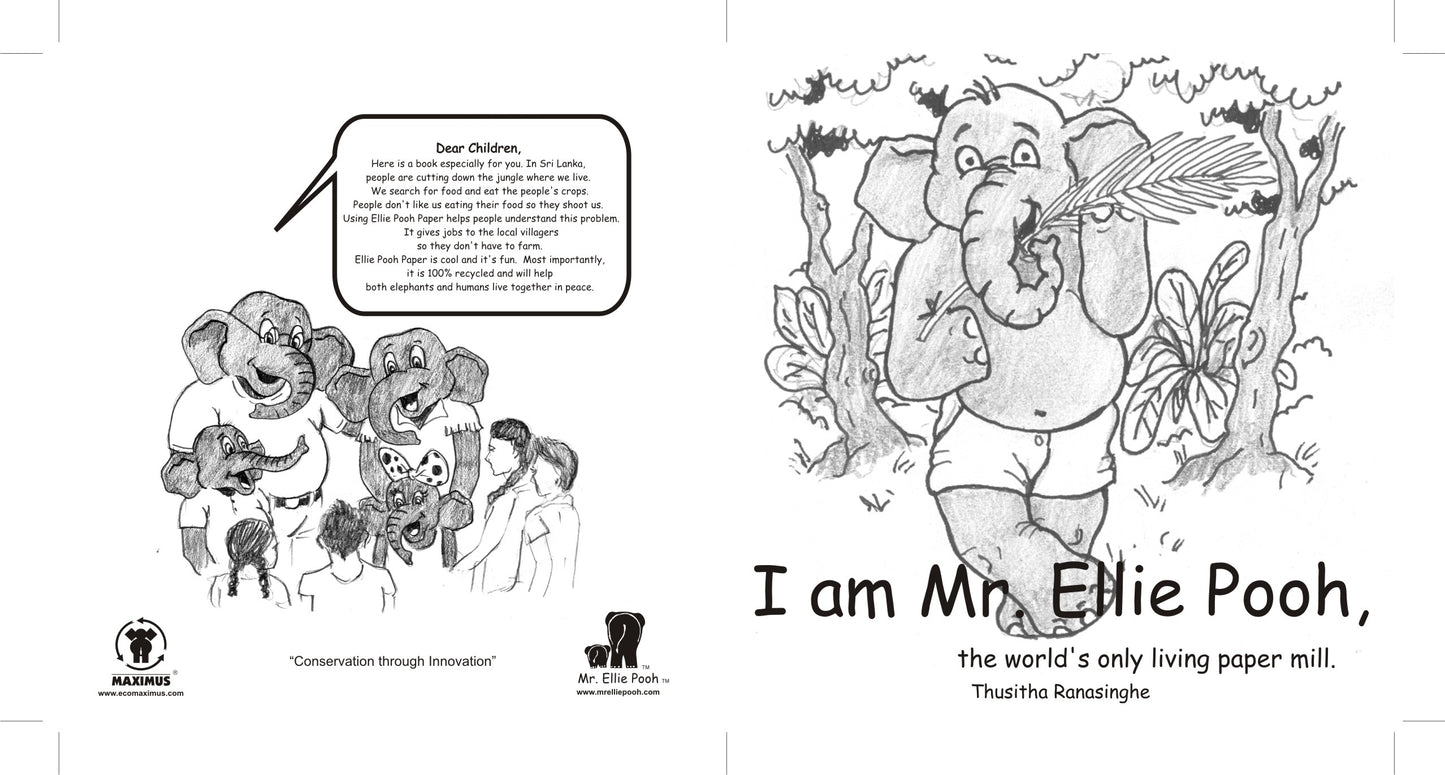 I Am Mr. Ellie Pooh Children's Story Book | Handmade in Sri Lanka | 10" x 10"