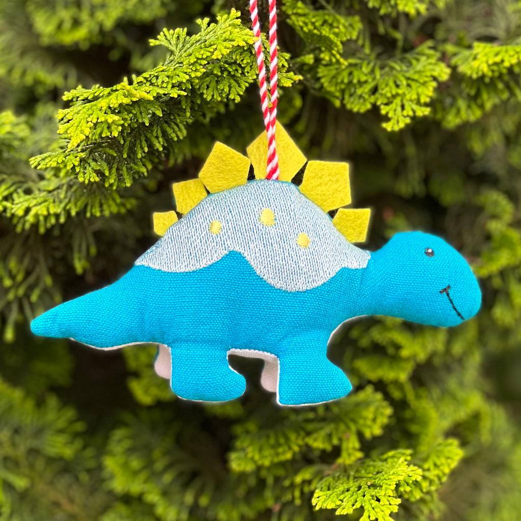 Organic Cotton Ornament - Stegosaurus