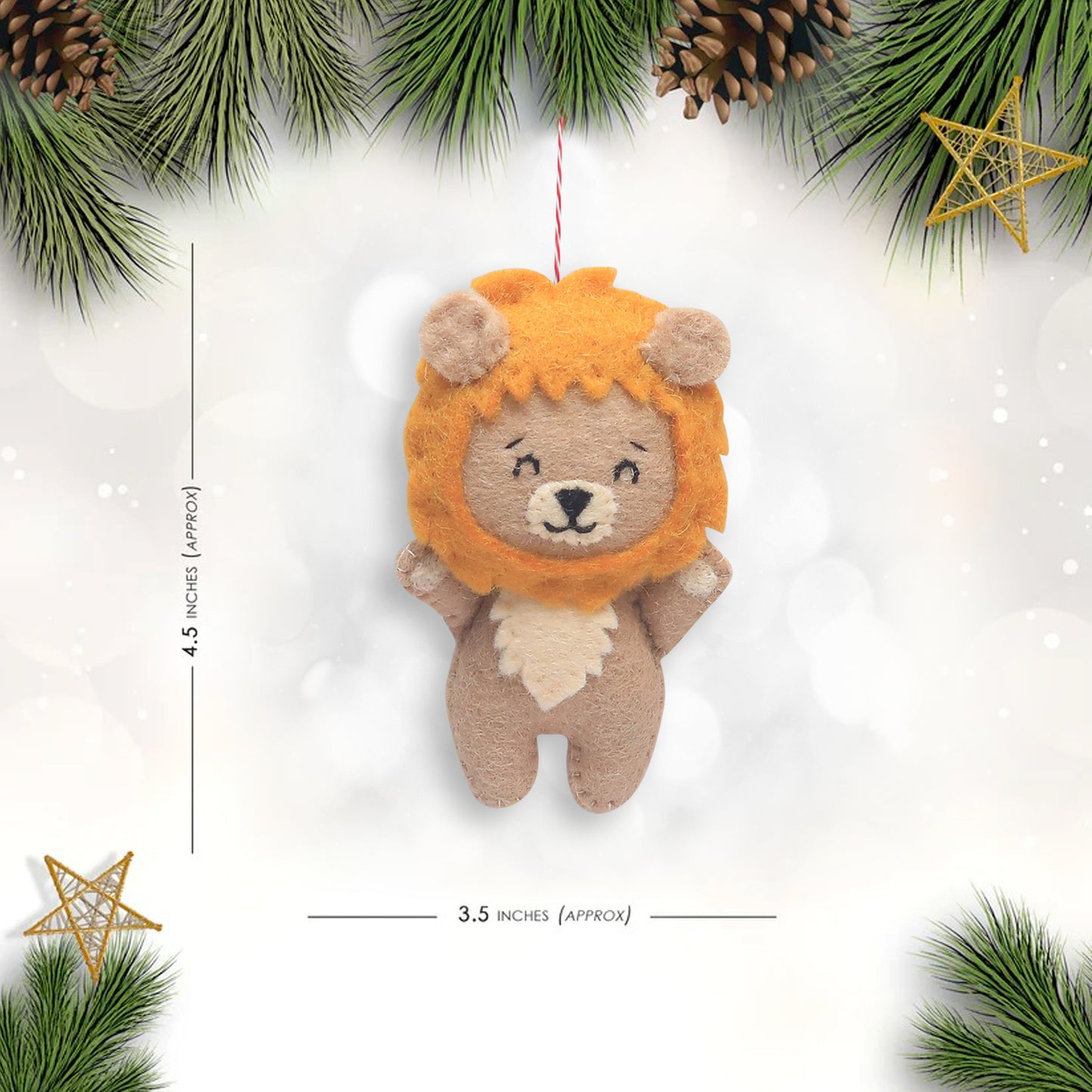 Felt Ornament Leo the Lion