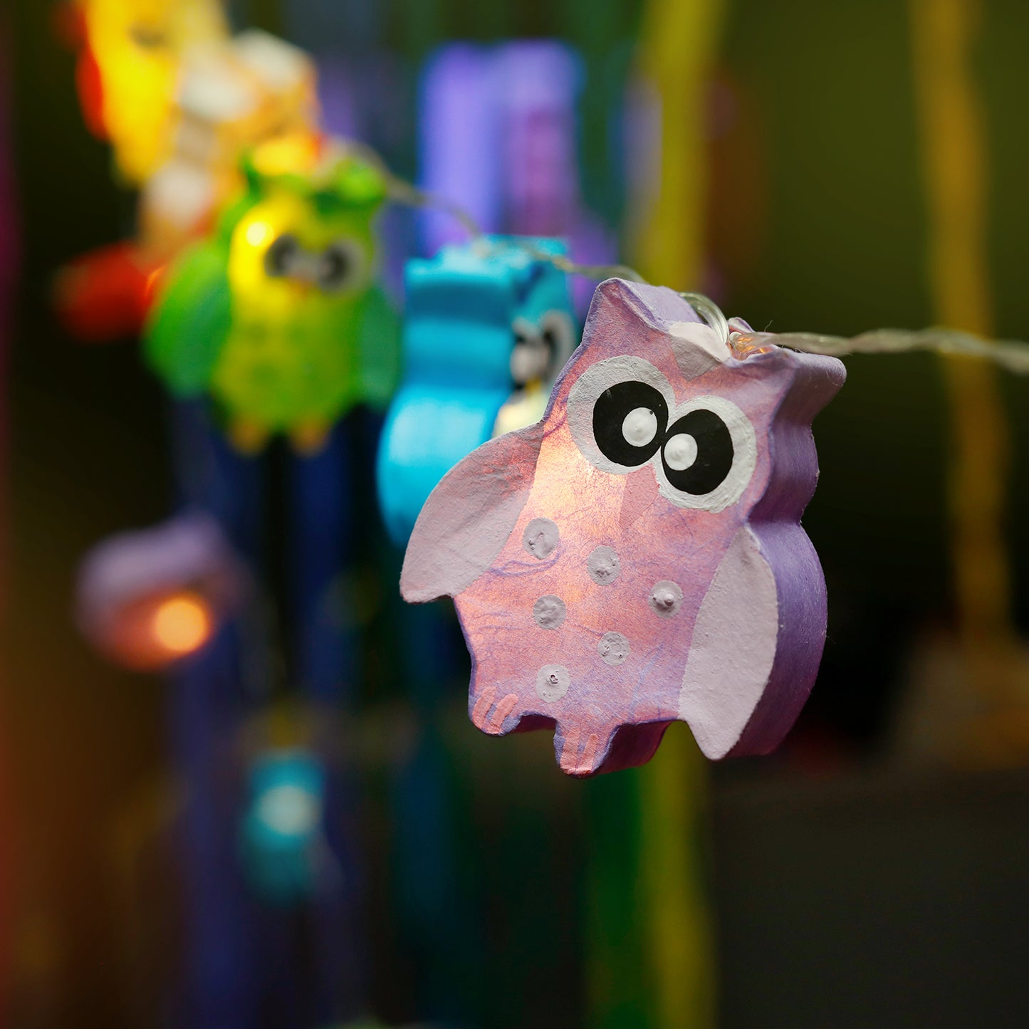 Plug-In String Lights Owls