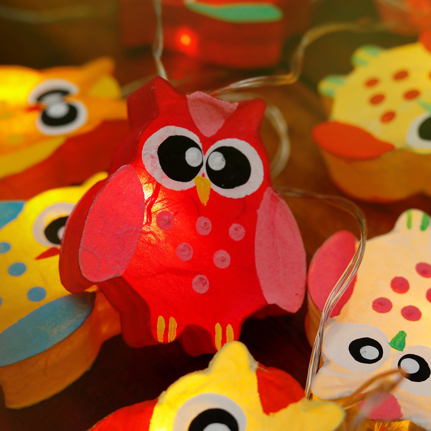 Plug-In String Lights Owls