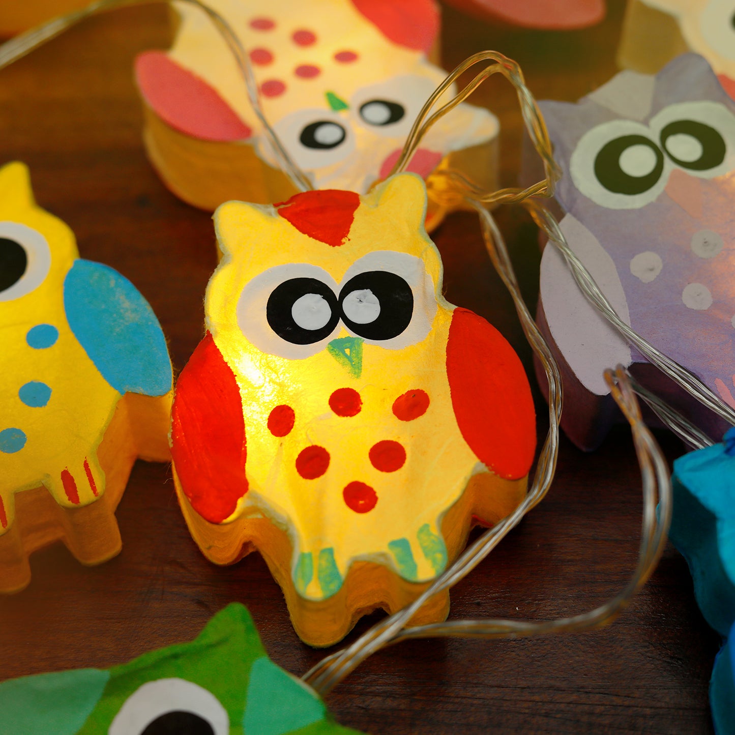 Plug-In String Lights Owls