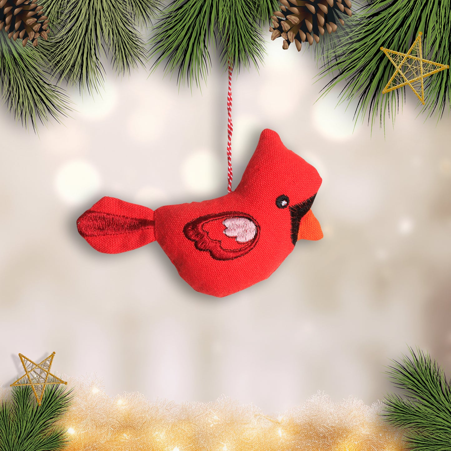 Organic Cotton Ornament - Cardinal