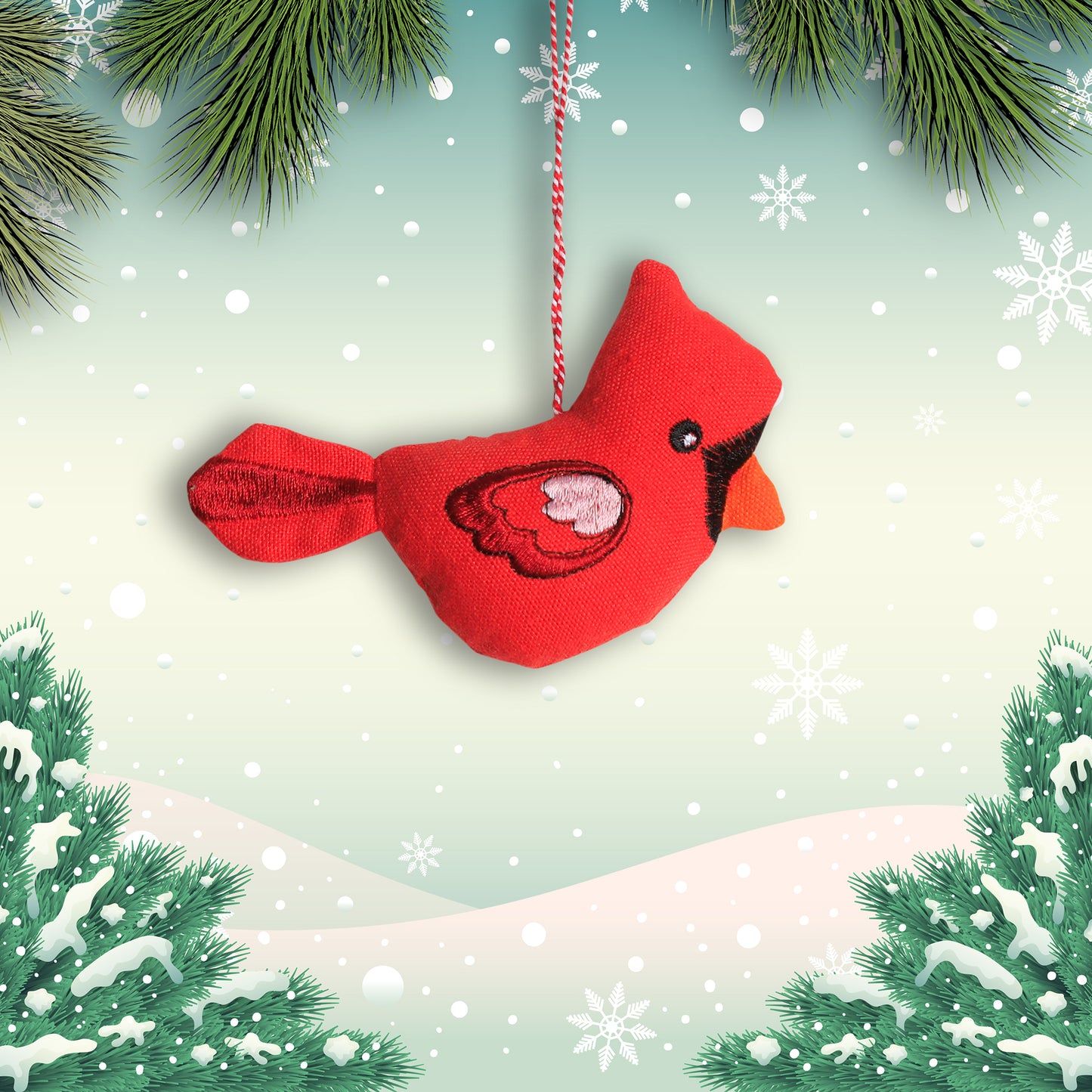 Organic Cotton Ornament - Cardinal