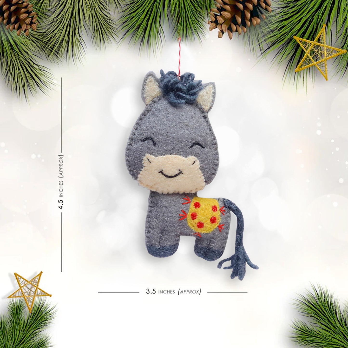 Felt Ornament Danny the Donkey
