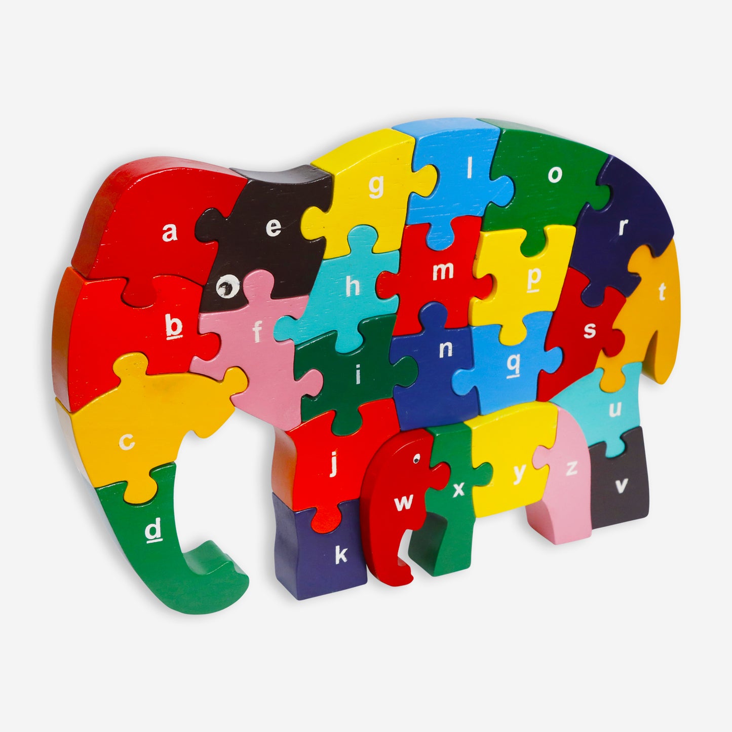 Wooden Puzzle - Elephant Alphabet