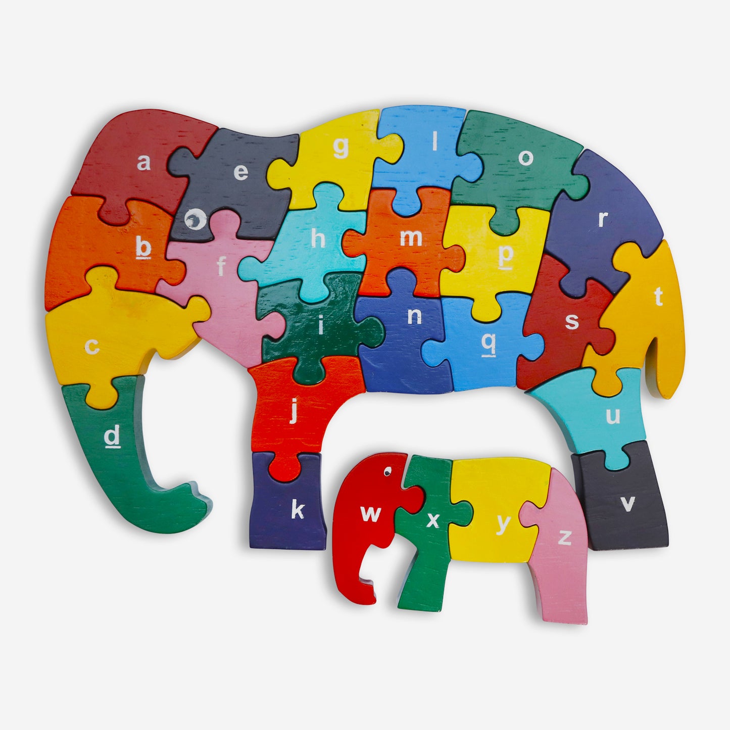 Wooden Puzzle - Elephant Alphabet