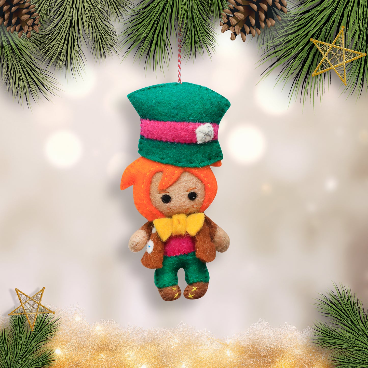 Felt Ornament - Mad Hatter Inspired