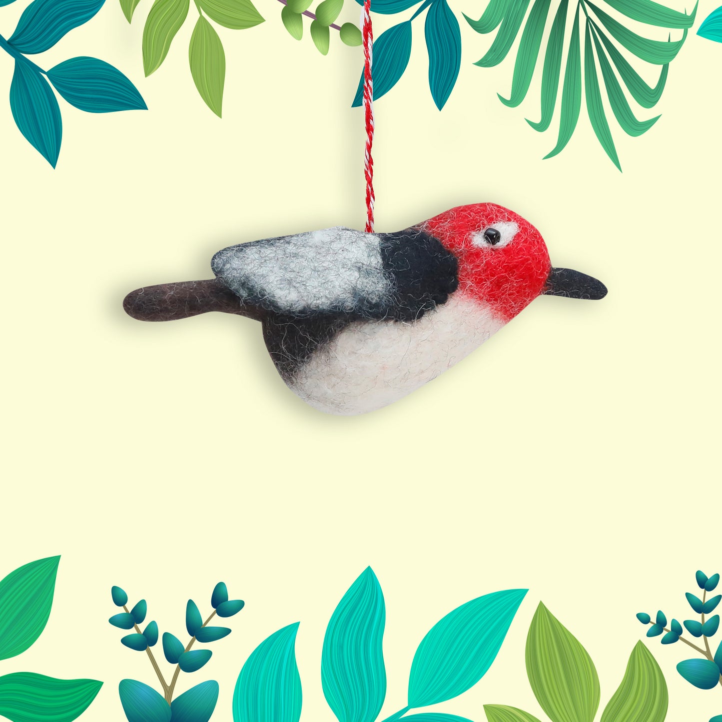 Felt Ornament - Tuft Woodpecker