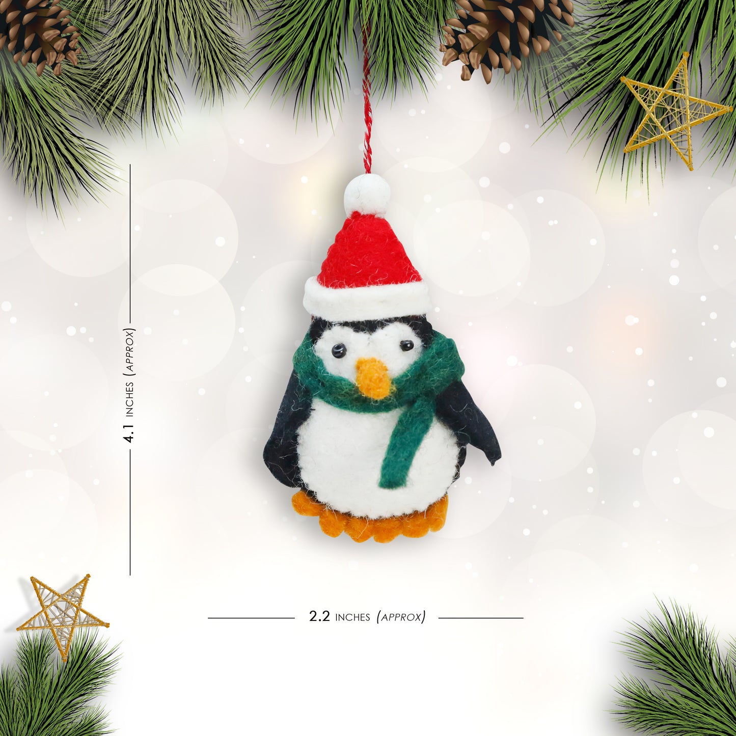 Felt Ornament - Christmas Penguin