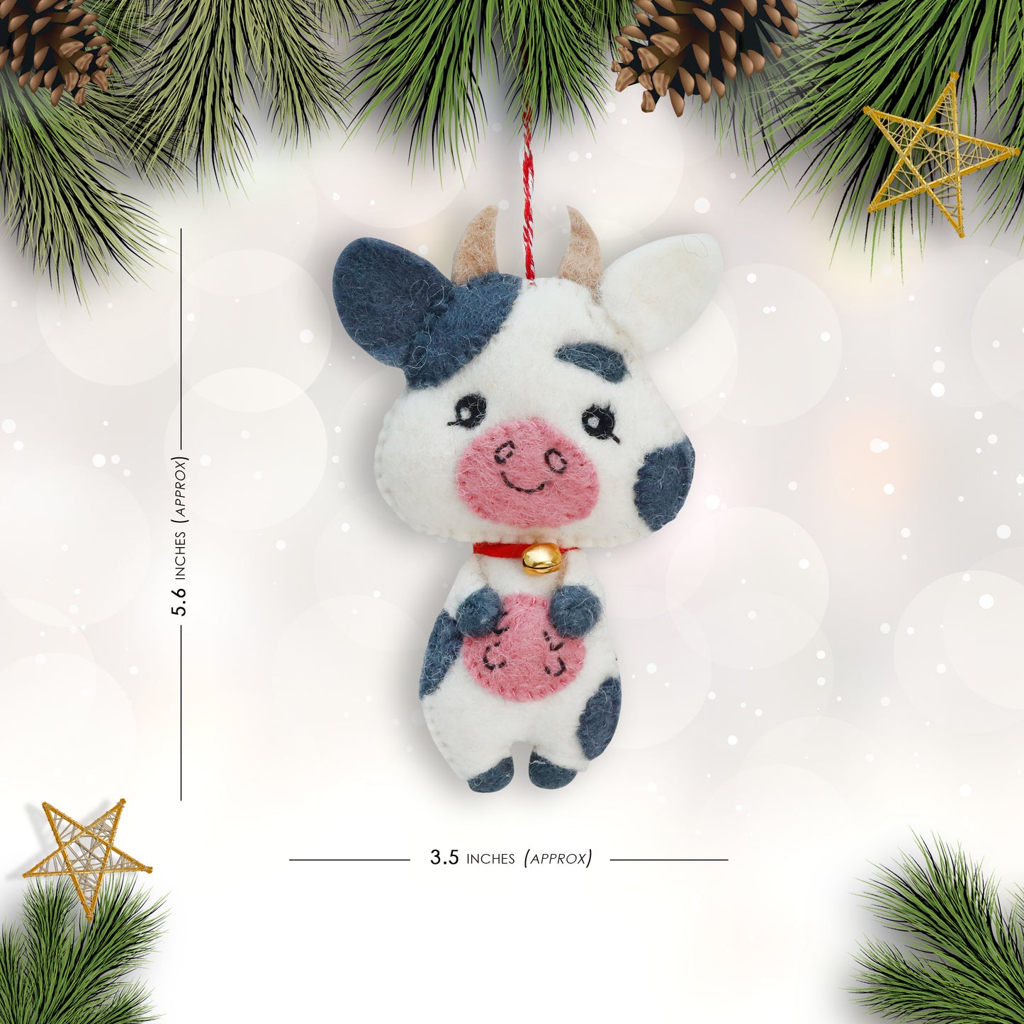 Felt Ornament - Cow
