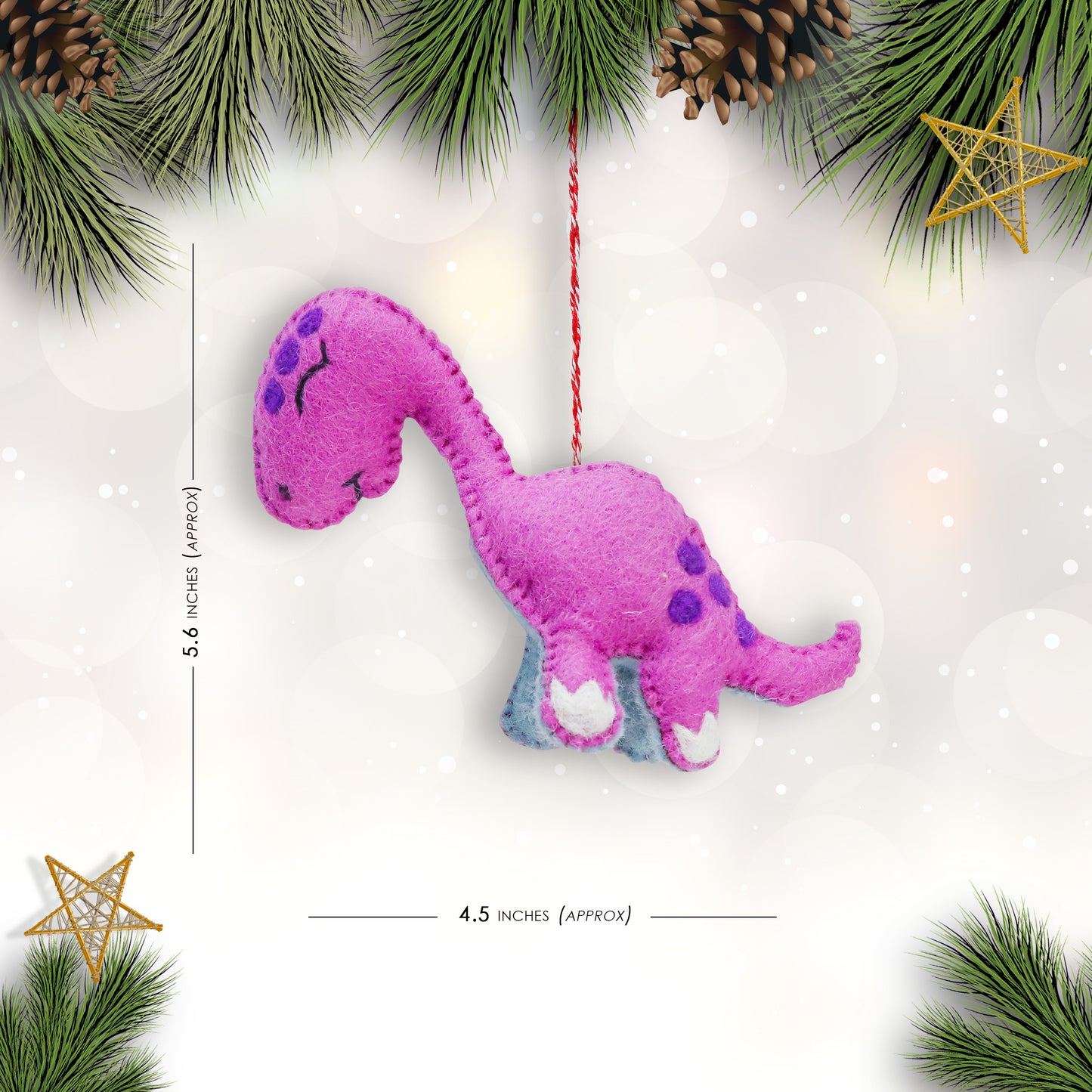 Felt Ornament - Apatosaurus