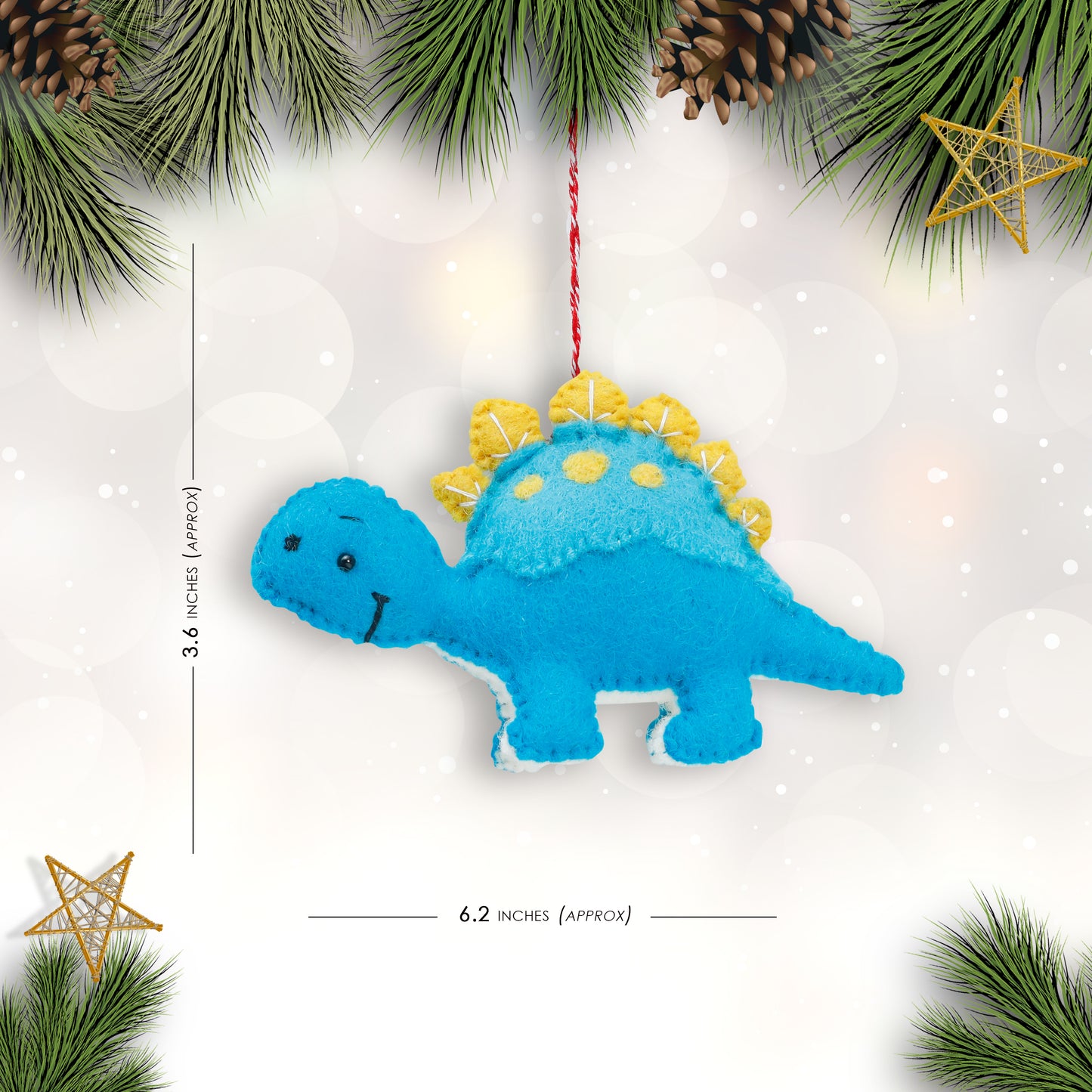 Felt Ornament - Stegosaurus