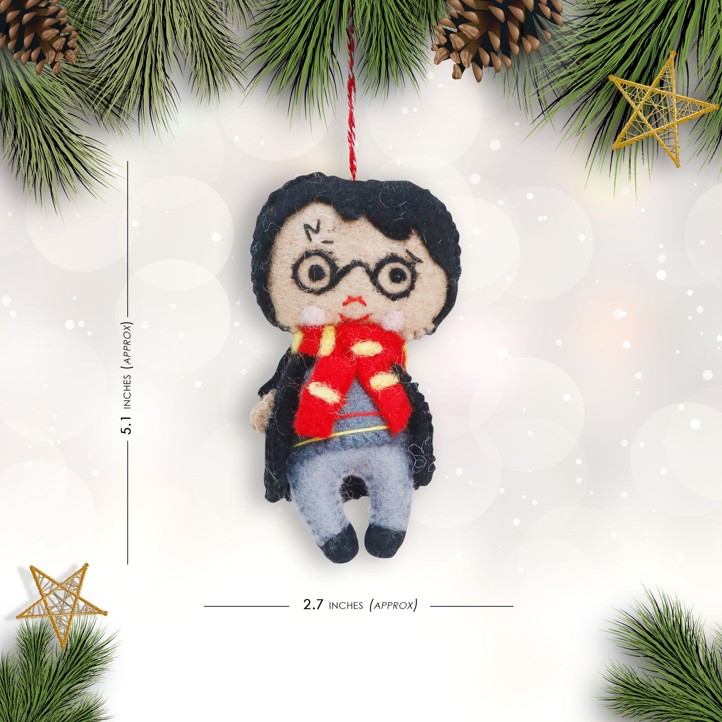 Felt Ornament - Wizard Boy Inspired