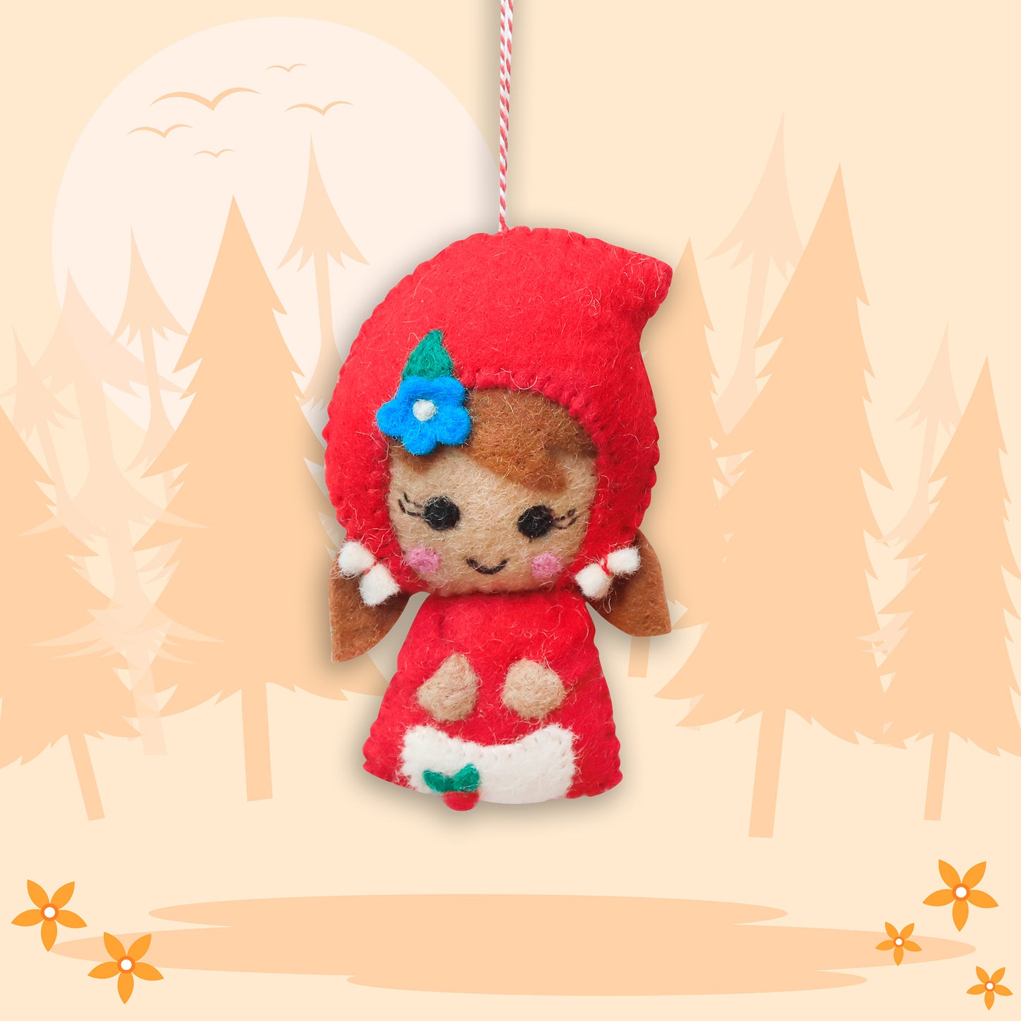 Felt Ornament - Little Red Riding Hood Inspired