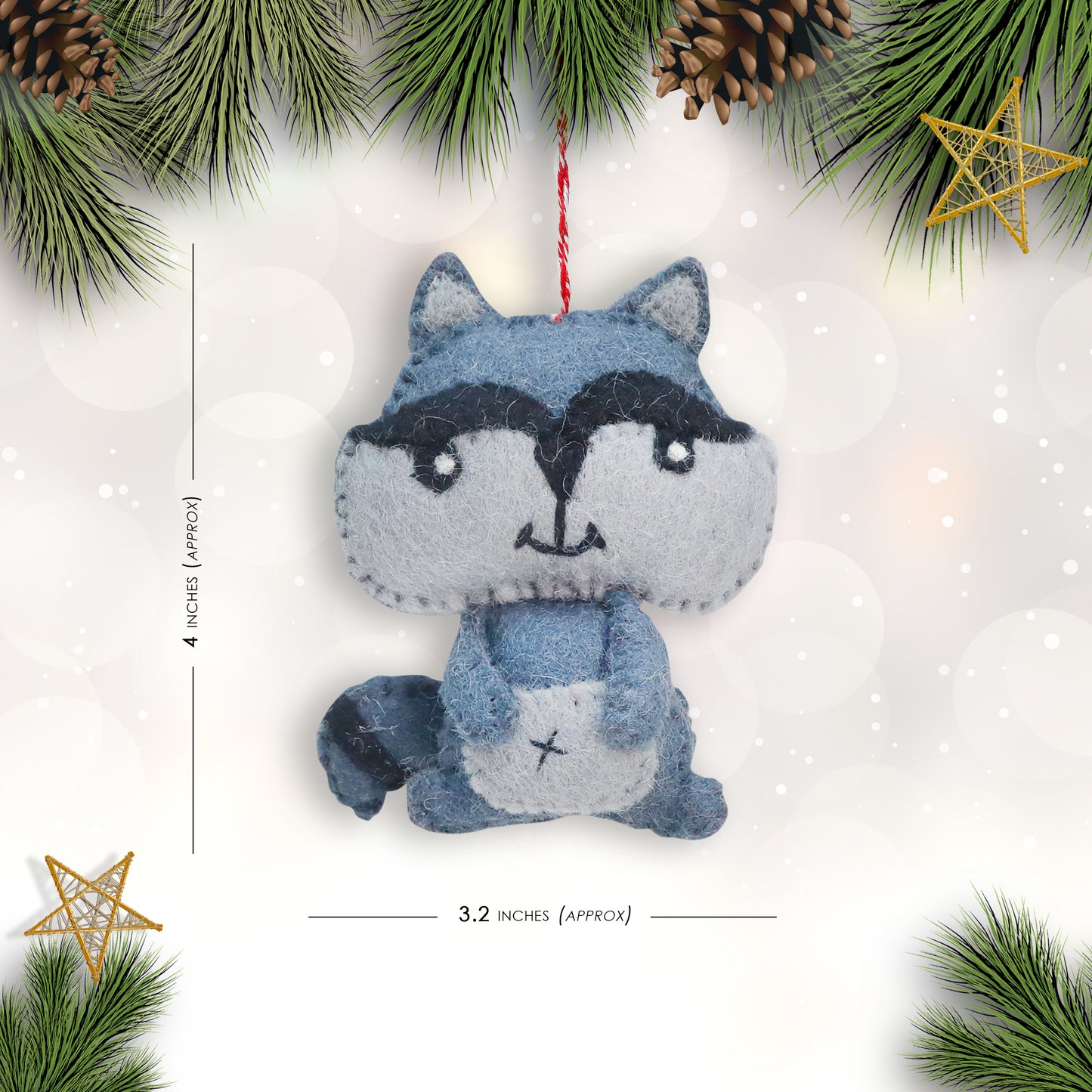 Felt Ornament - Raccoon