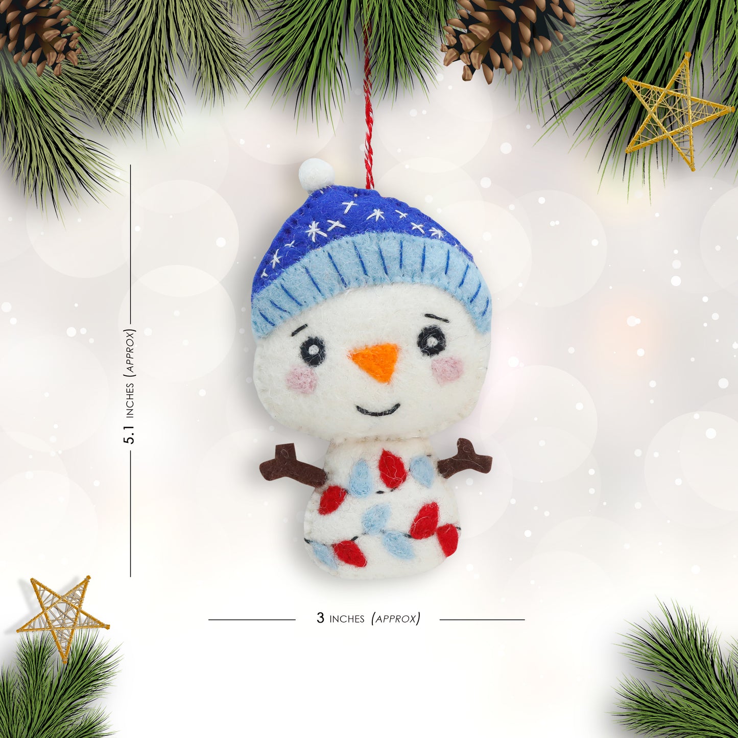 Felt Ornament - Snowman
