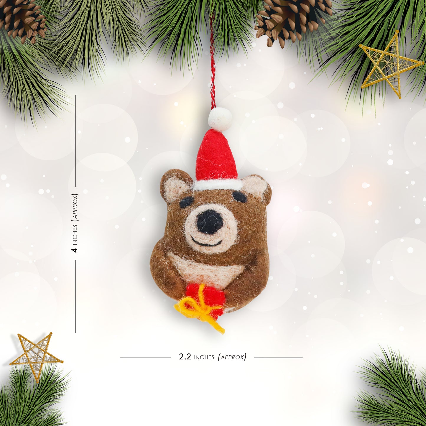 Felt Ornament - Tuft Bear