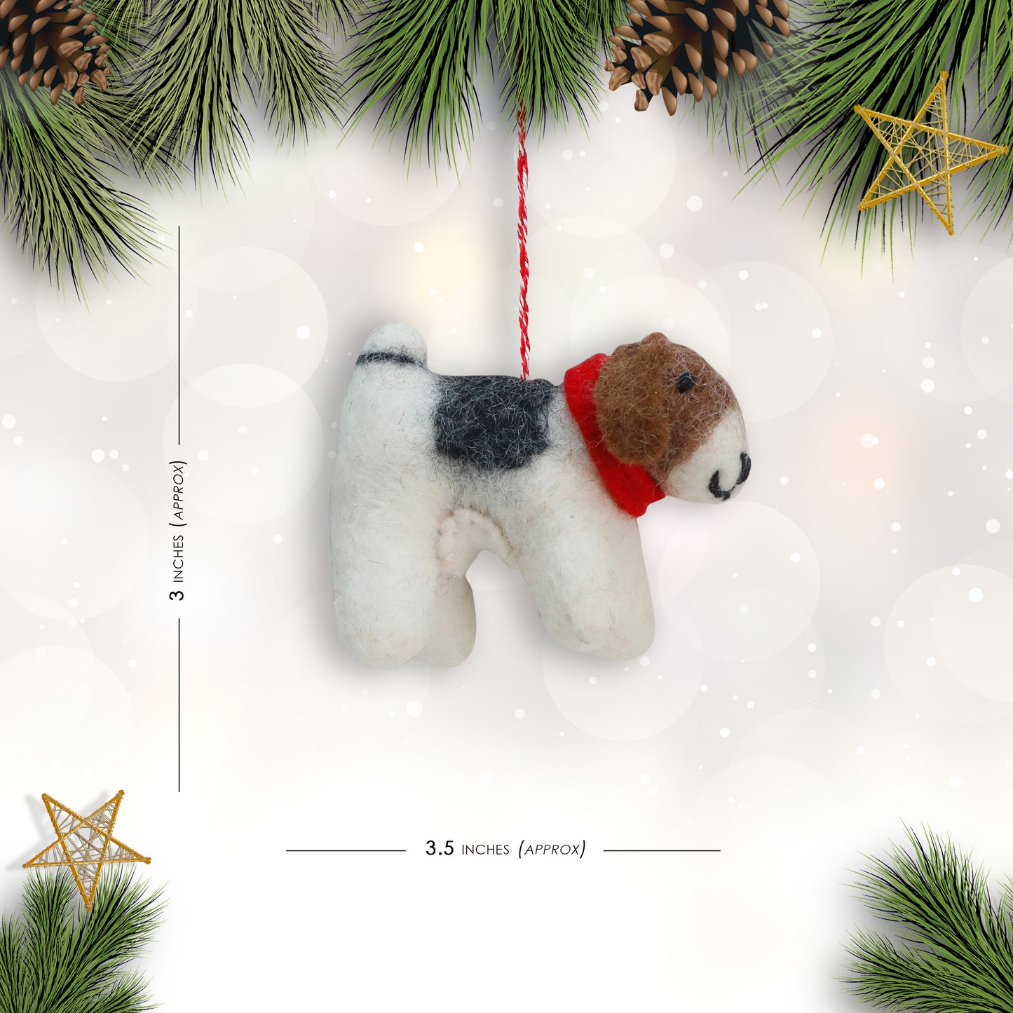 Felt Ornament - Tuft Dog