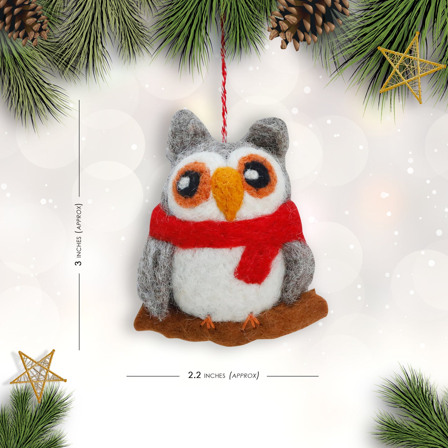 Felt Ornament - Tuft Owl