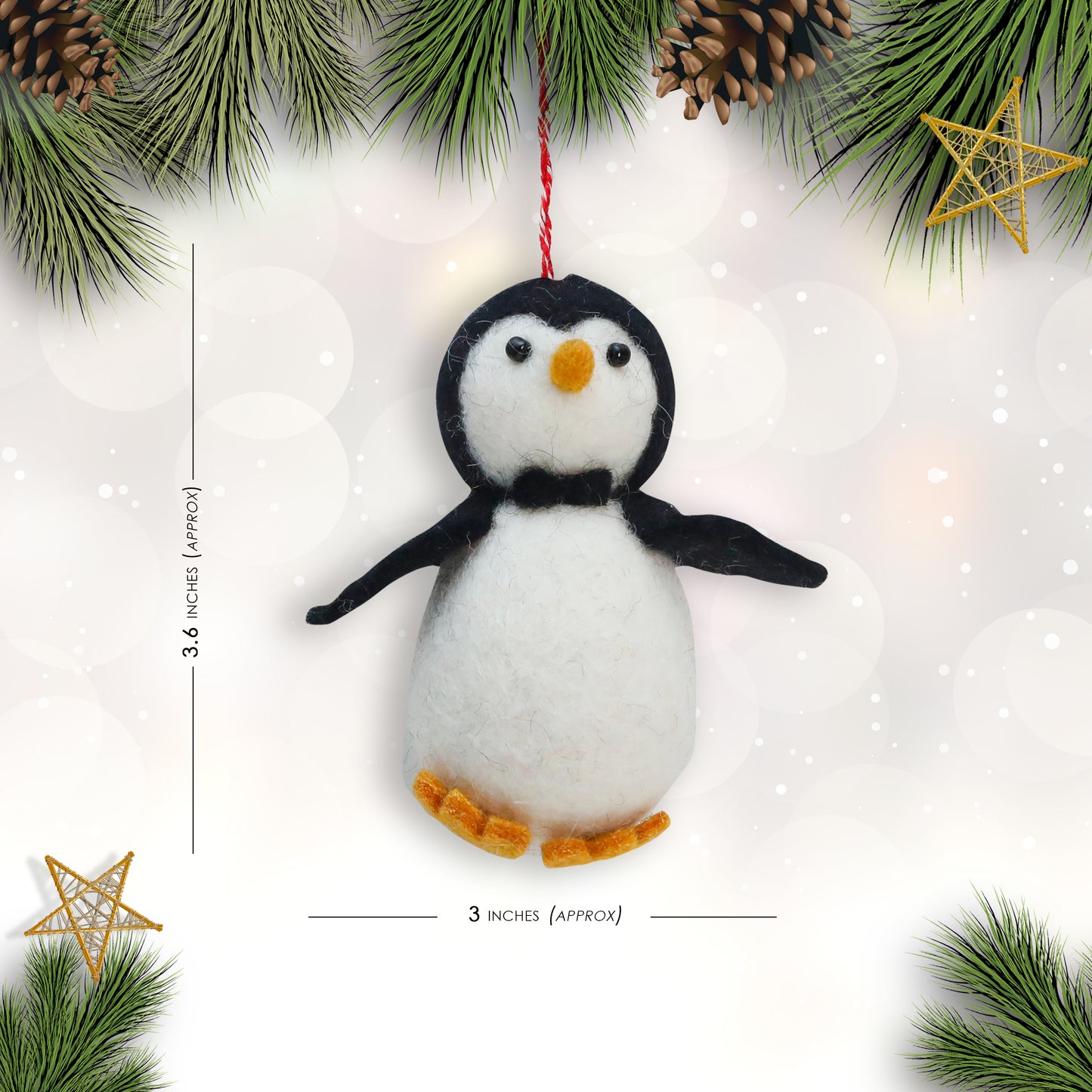 Felt Ornament - Tuft Penguin Bowtie