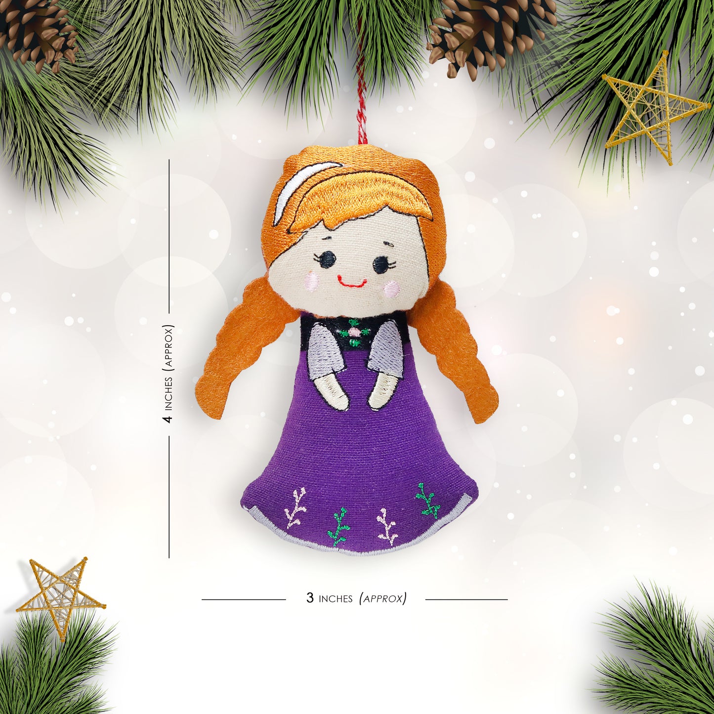 Organic Cotton Ornament - Brave Princess