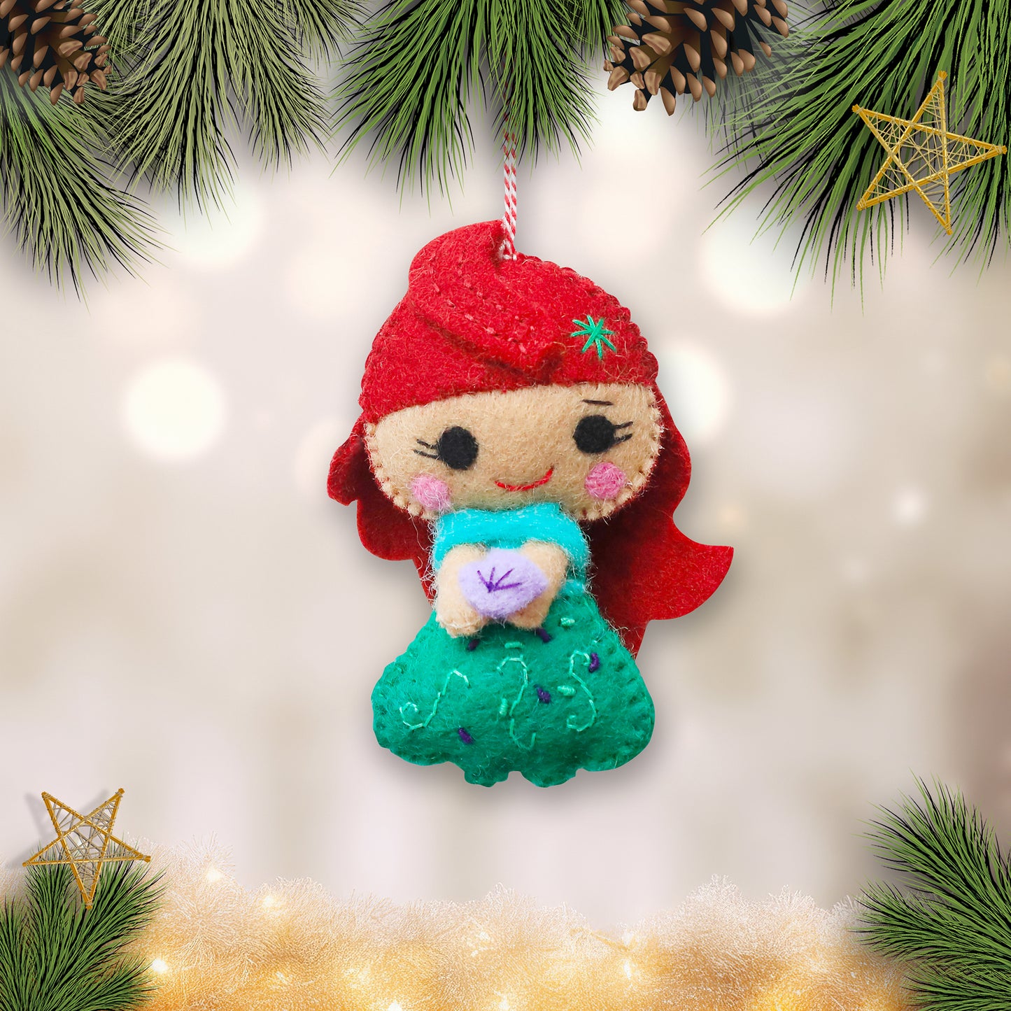 Felt Ornament - Mermaid Princess