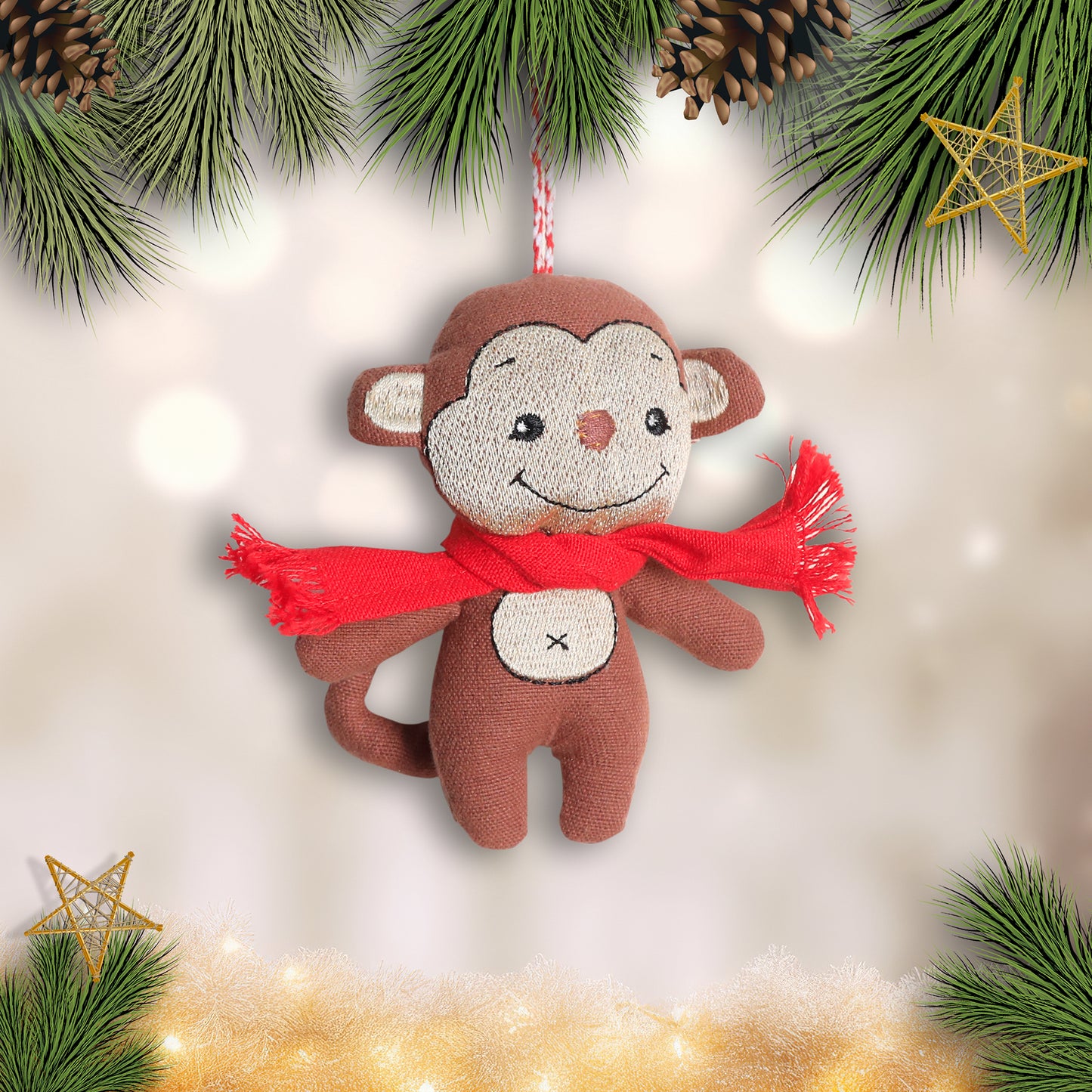 Organic Cotton Ornament - Monkey