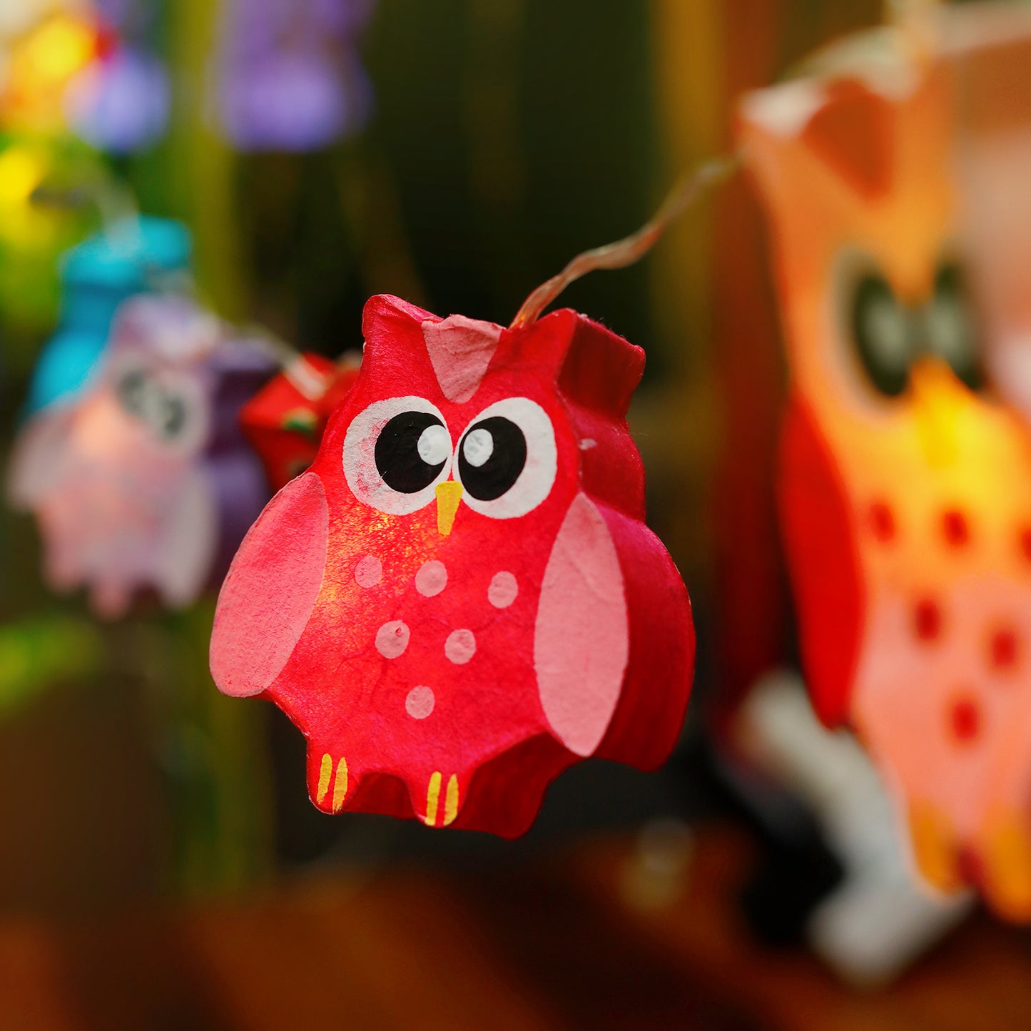 Plug-In String Lights Owls