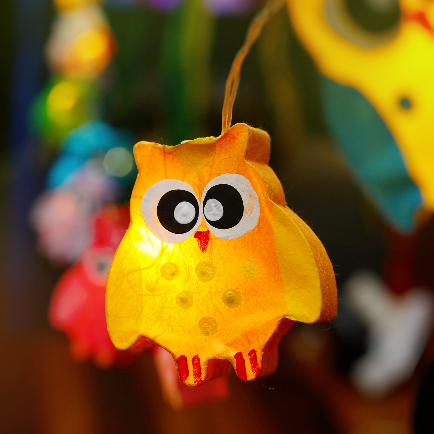 Plug-In String Lights Owls