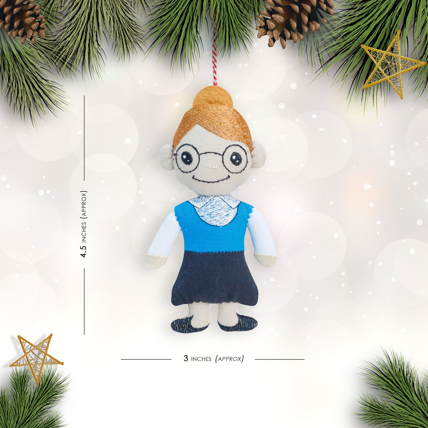 Organic Cotton Ornament - Teacher