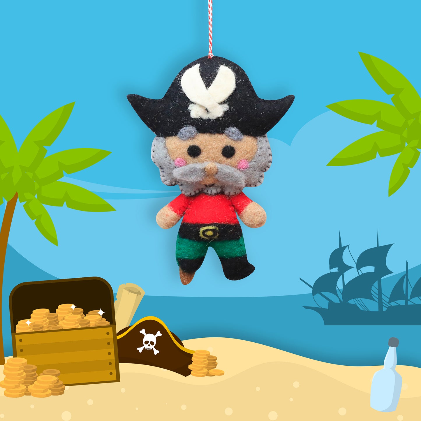 Felt Ornament - Peg Leg Pirate
