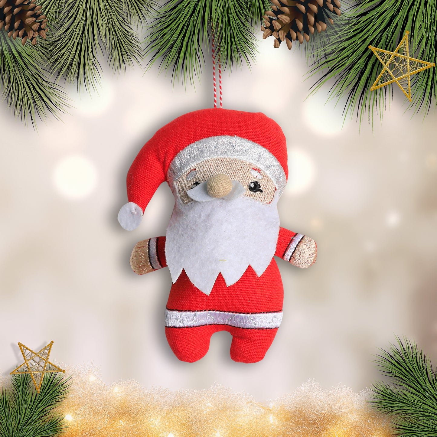 Organic Cotton Ornament - Santa