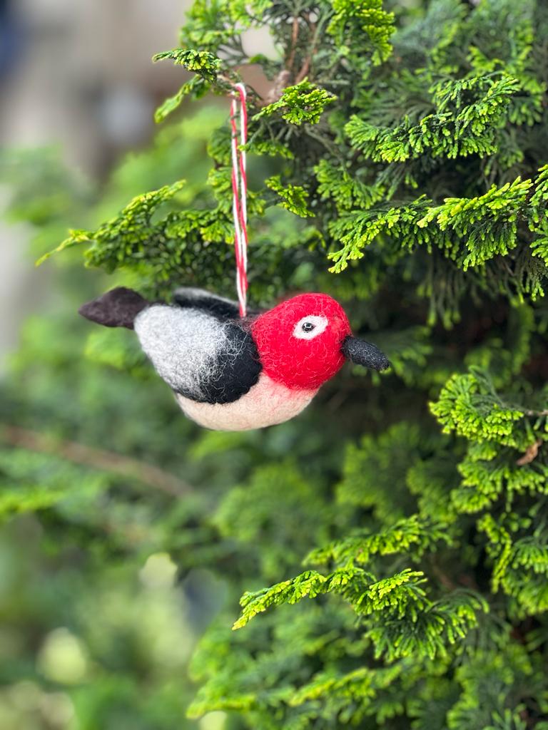 Felt Ornament - Tuft Woodpecker