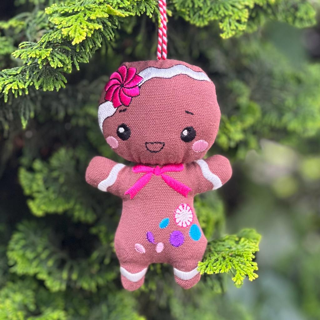 Organic Cotton Ornament - Gingerbread Girl
